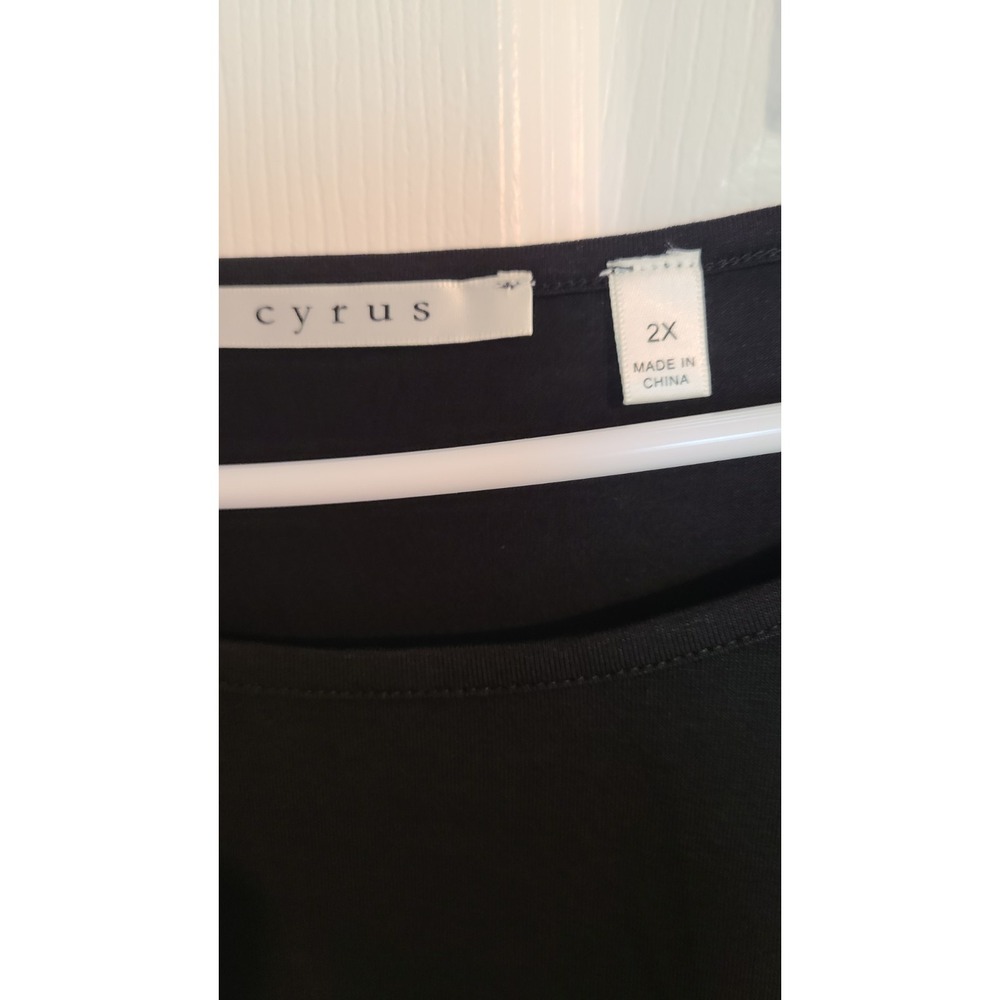 Cyrus Women's Top Size 2X Black/Forest Rain - Picture 3 of 4